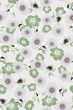 手绘花卉印花华亿平台图片