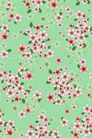 手绘花卉印花华亿平台图片