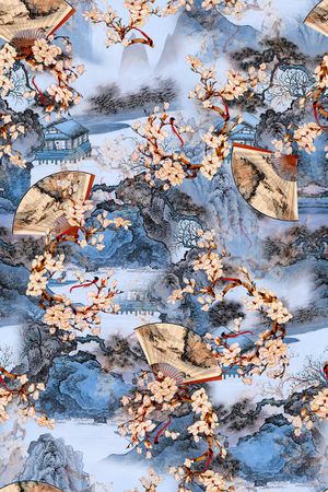 花卉印花华亿平台图片