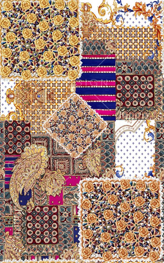 佩斯利印花华亿平台图片