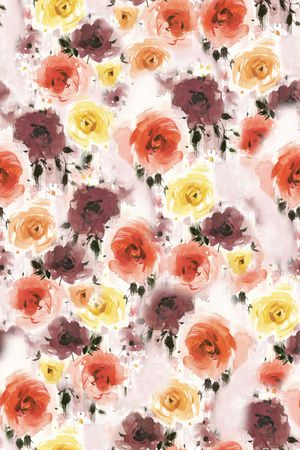 玫瑰花印花华亿平台图片