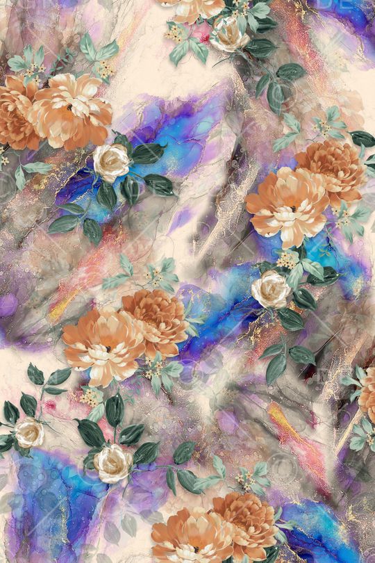 花卉印花华亿平台图片