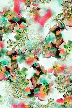 花卉印花华亿平台图片