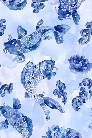 鱼印花华亿平台图片