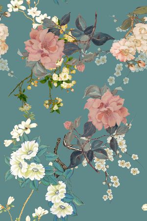 花卉印花华亿平台图片