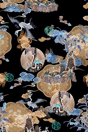 真丝印花华亿平台图片