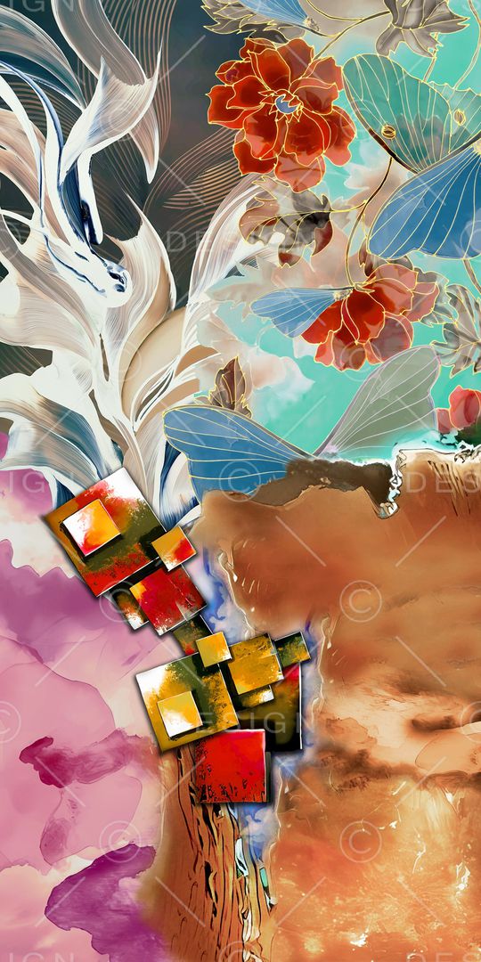 抽象印花华亿平台图片