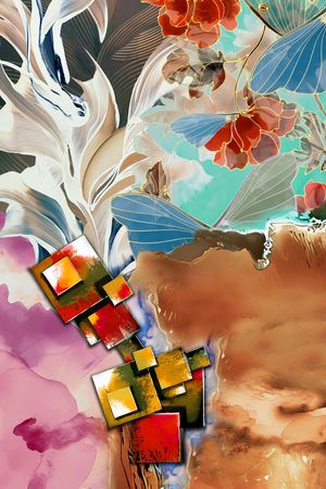 抽象印花华亿平台图片