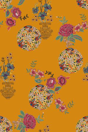 花卉印花华亿平台图片