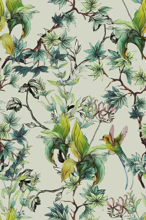 绿植树叶印花华亿平台图片