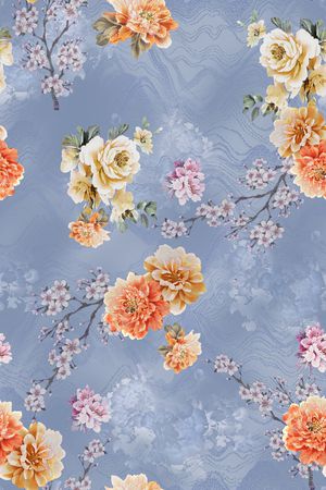 彩底花卉印花华亿平台图片