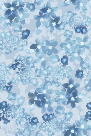 手绘大花印花华亿平台图片