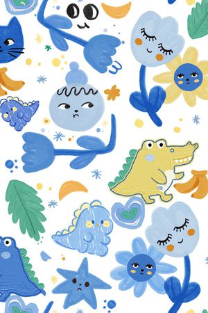 可爱印花华亿平台图片