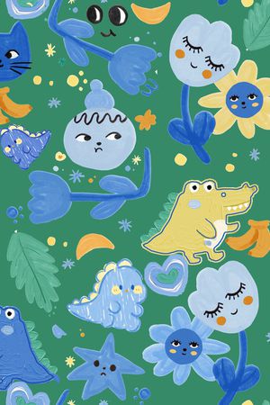 可爱印花华亿平台图片