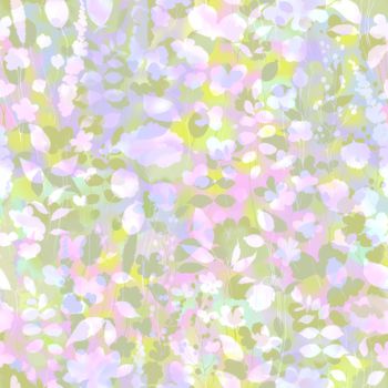 朦胧花卉印花华亿平台图片