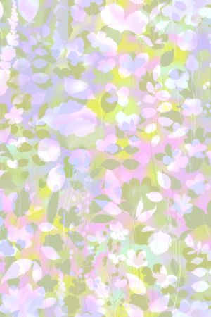 朦胧花卉印花华亿平台图片