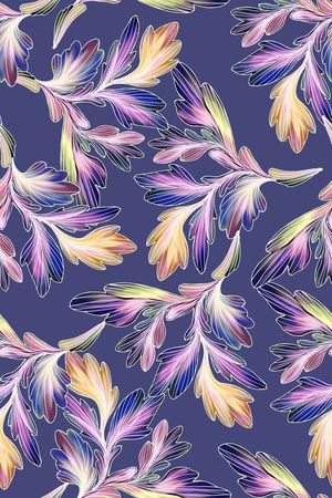 手绘大花印花华亿平台图片