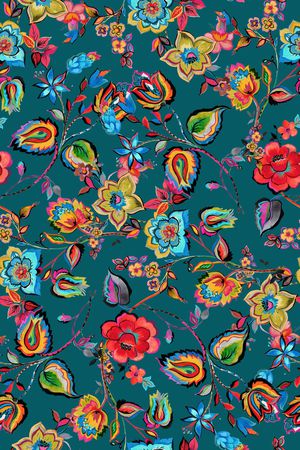 佩斯利印花华亿平台图片