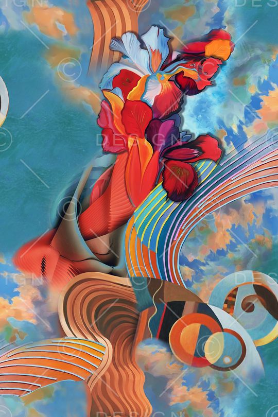 线条印花华亿平台图片