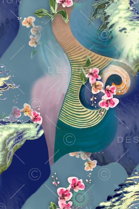 线条印花华亿平台图片