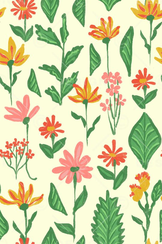 清爽底花卉印花华亿平台图片