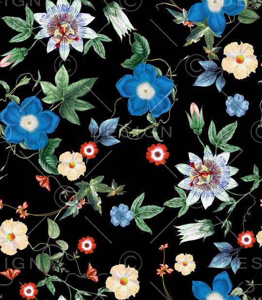 花卉印花华亿平台图片