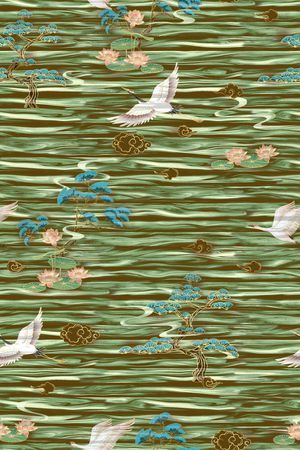 荷花印花华亿平台图片