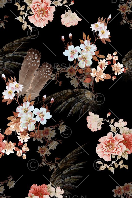 花卉印花华亿平台图片