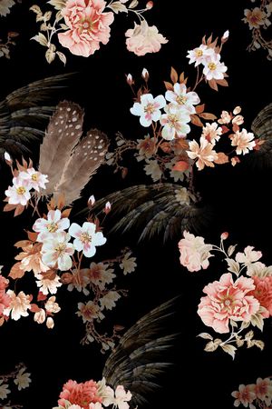 花卉印花华亿平台图片