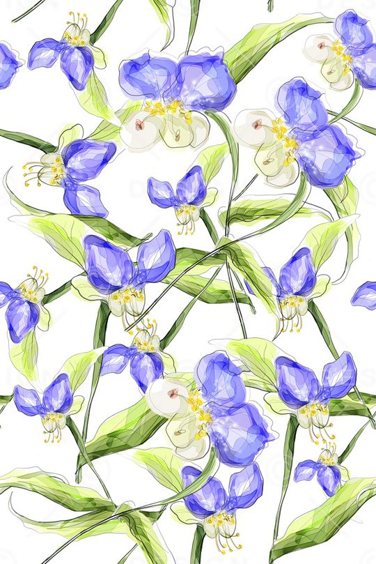 花卉印花华亿平台图片