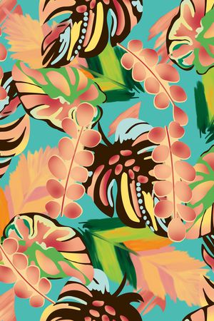 热带华亿平台印花华亿平台图片