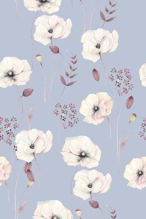 水彩花卉印花华亿平台图片