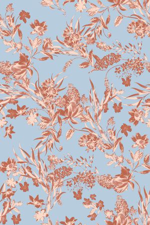 水彩花卉印花华亿平台图片