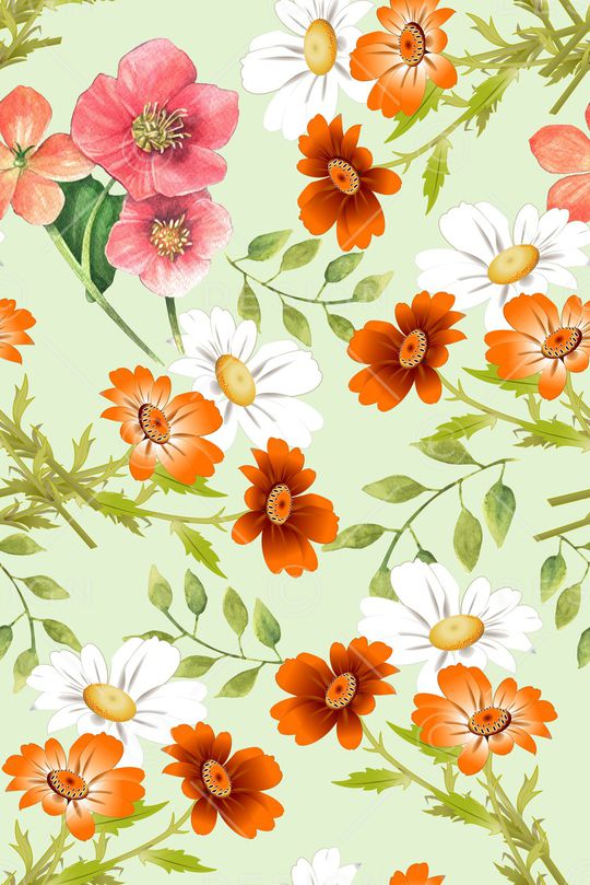 花卉印花华亿平台图片