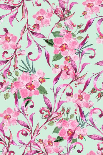 花卉印花华亿平台图片