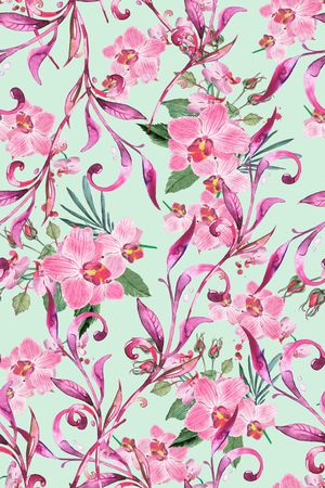 花卉印花华亿平台图片