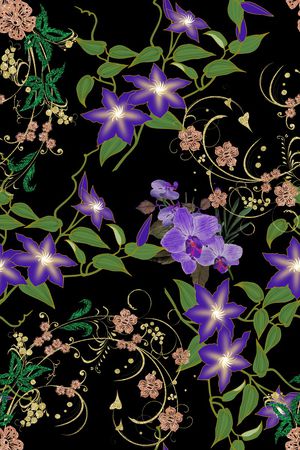 花卉印花华亿平台图片