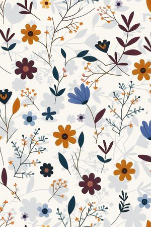 线条花卉印花华亿平台图片