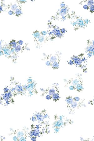 水彩花卉印花华亿平台图片