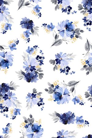 清爽底花卉印花华亿平台图片