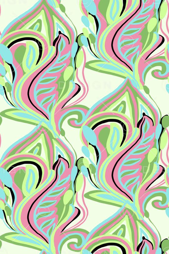 抽象花卉印花华亿平台图片