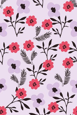 手绘花卉印花华亿平台图片