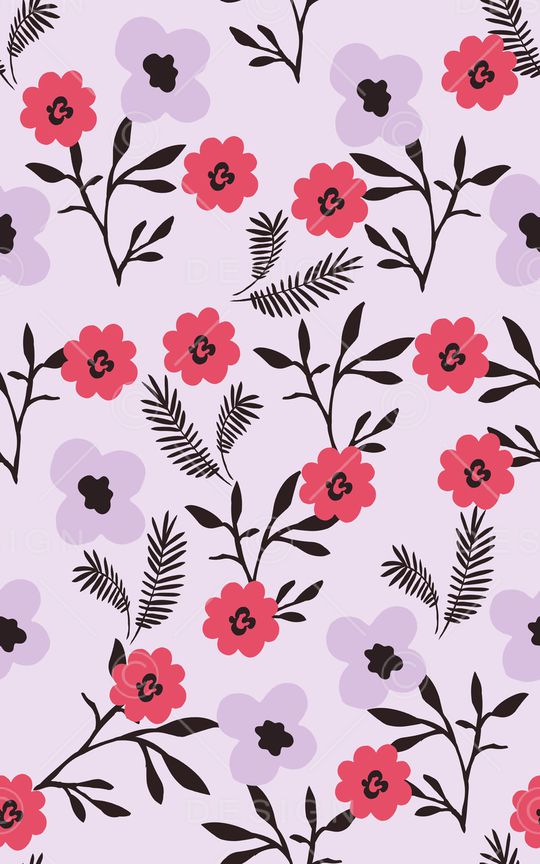 手绘花卉印花华亿平台图片