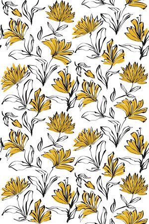 清爽底花卉印花华亿平台图片