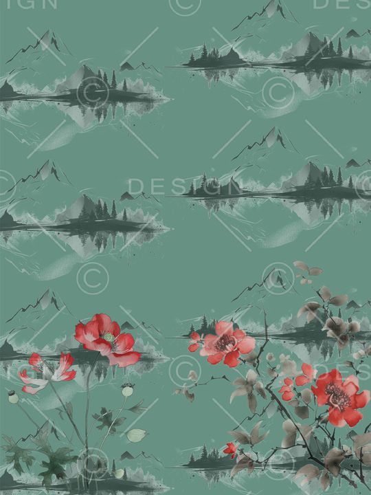 植物印花华亿平台图片