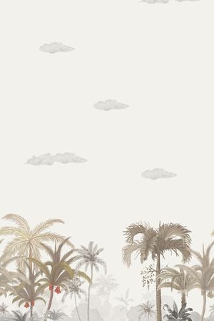 椰子树印花华亿平台图片