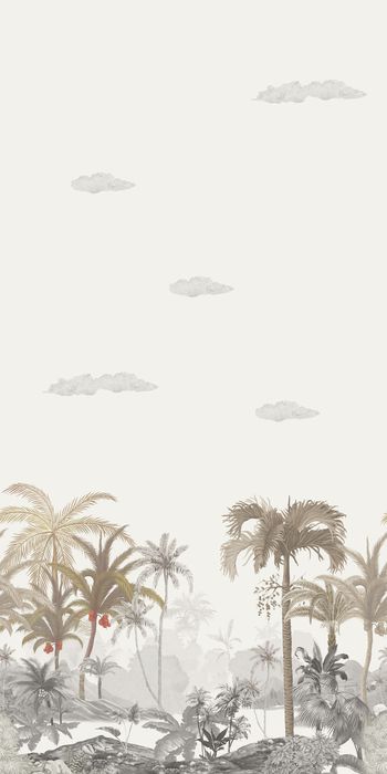 椰子树印花华亿平台图片