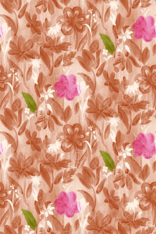 朦胧花卉印花华亿平台图片