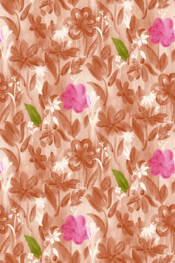 朦胧花卉印花华亿平台图片