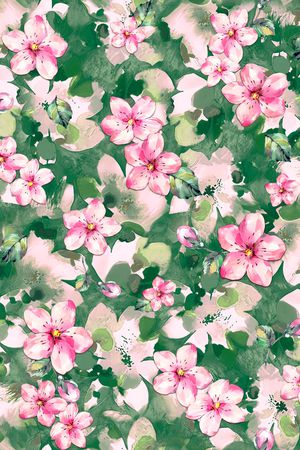 真丝印花华亿平台图片